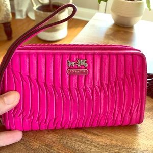 Pink Coach wristlet mint condition